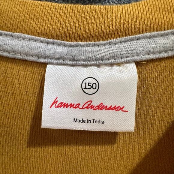 Hanna Andersson Shirt Car Applique Long Sleeve Yellow 100% Cotton Size 150cm 12Y - Picture 4 of 6